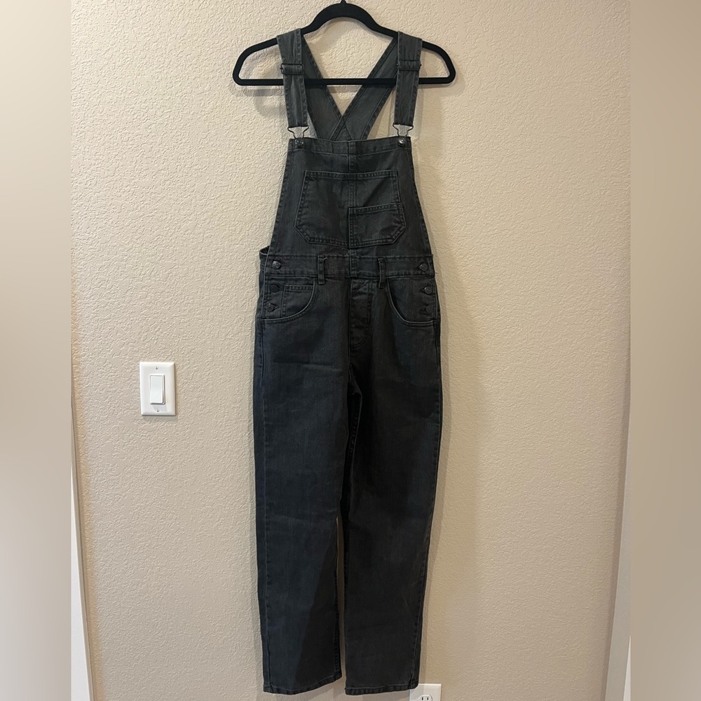 Free People x We The Free Ziggy Denim Overall in Mineral Black
